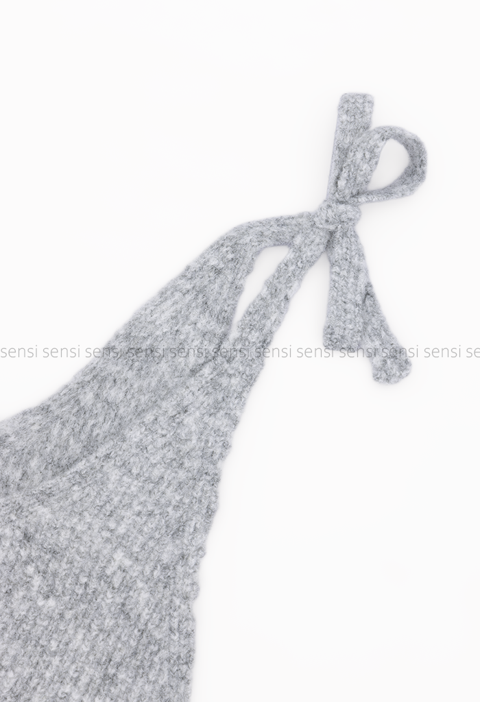 تاپ بافت زنانه دوبند موهری کد1006696